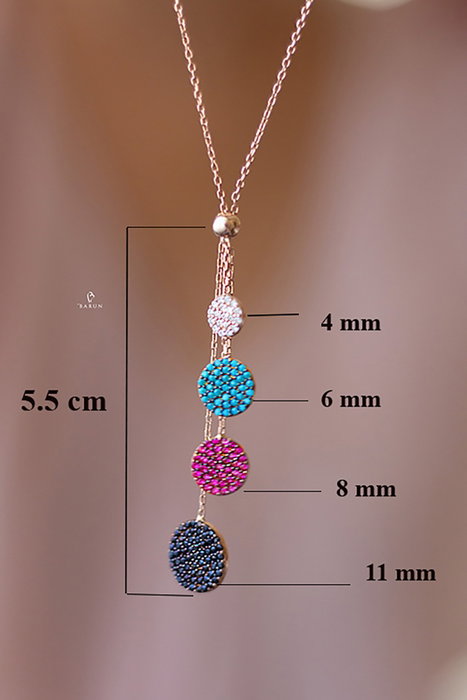Heliophilia Silver Collar de Plata de Ley 925 KL - 0335 Multicolor